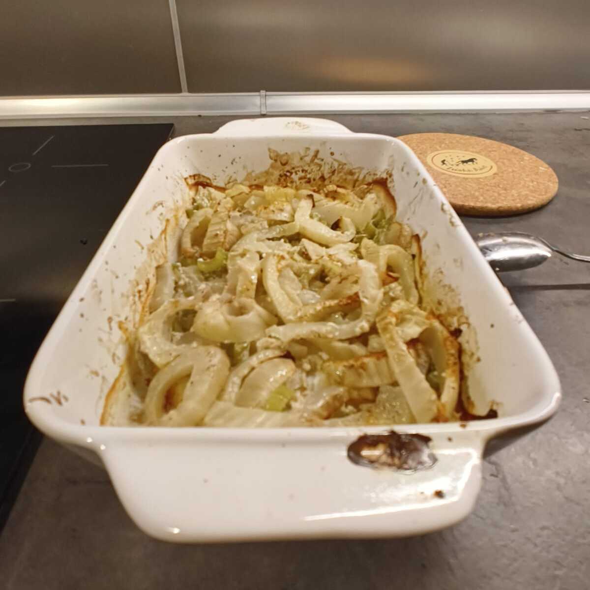 Édeskömény gratin
